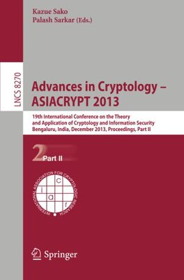 【预订】Advances in Cryptology -- ASIACRYPT 2013