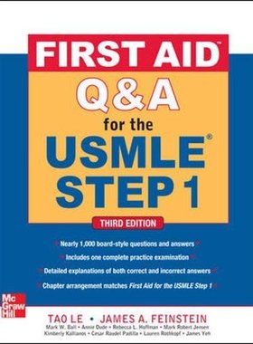 现货 英文原版 USMLE急救问答Step 1 美国执业医师资格考试 First Aid Q&A for the USMLE Step 1, Third Edition