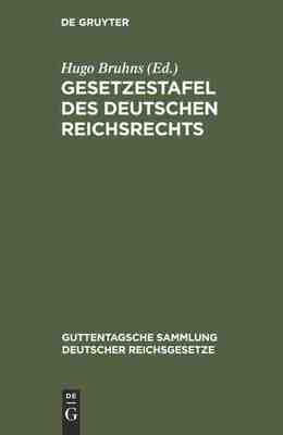 【预订】Gesetzestafel des deutschen Reichsrechts 9783111225777