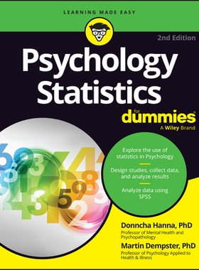 预订 Psychology Statistics for Dummies 心理学统计学入门: 9781394295319