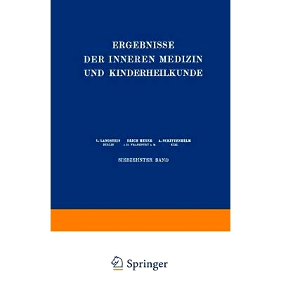 预订 Ergebnisse der Inneren Medizin und Kinderheilkunde: Siebzehnter Band: 9783642887680