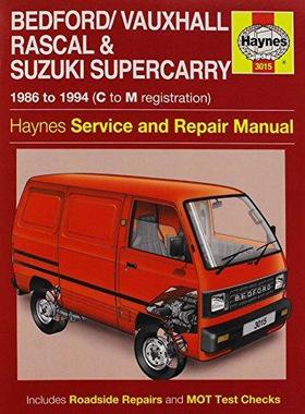 [预订]Bedford/Vauxhall Rascal & Suzuki Supercarry (86 - Oct 94) Haynes Repair Manual 9780857339935