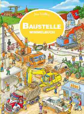 现货Wimmelbuch全景大发系列儿童版 工地 2-4岁绘本纸板书 找找看观察力专注力训练 职业认知生活常识 Baustelle