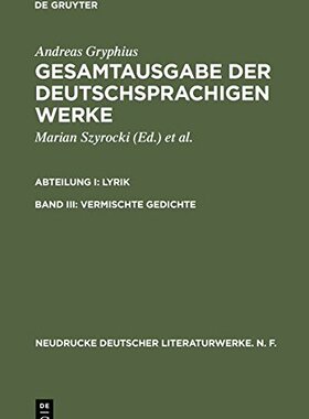 【预订】Vermischte Gedichte 9783484170155