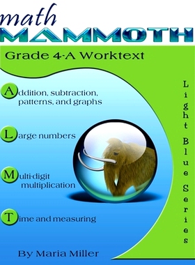 预订 Math Mammoth Grade 4-A Worktext: 9781705495254