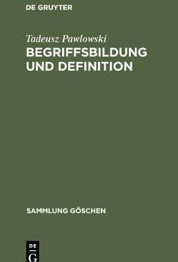 【预订】Begriffsbildung und Definition 9783110066616
