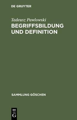 【预订】Begriffsbildung und Definition 9783110066616