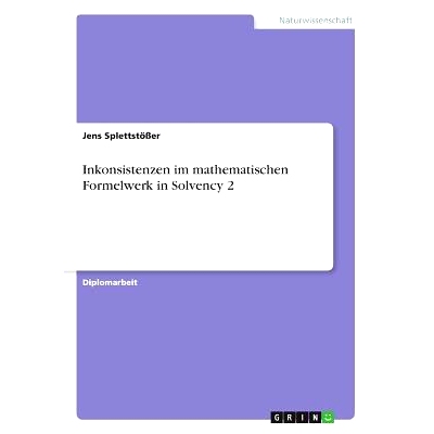 预订 Inkonsistenzen im mathematischen Formelwerk in Solvency 2: 9783668243965
