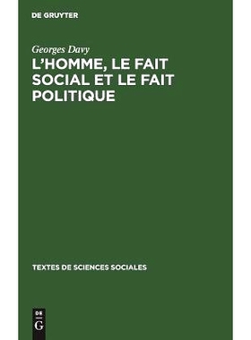 预订 L’homme, le fait social et le fait politique: 9789027971715