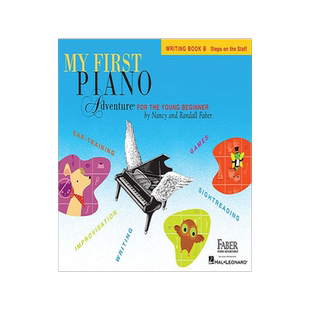 英文原版 菲伯尔我的钢琴第一课:B级创作训练(迈向五线谱)My First Piano Adventure: Writing Book B, Steps on theStaff