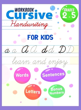 预订 Cursive Handwriting Workbook For Kids: Teaching cursive Handwriting For Kids, Alphabet Cursive Handwriting, Cursive