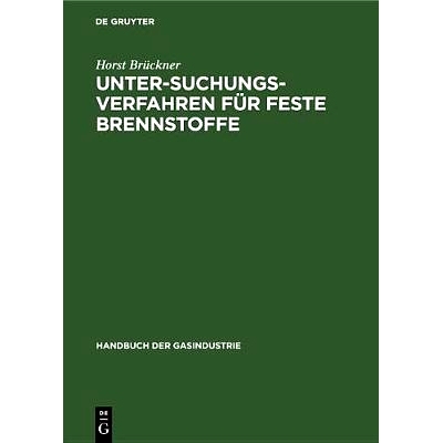 预订 Untersuchungsverfahren für feste Brennstoffe: 9783486773880