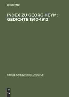 9783484380042 Index Gedichte 1910–1912 Heym 预订 Georg