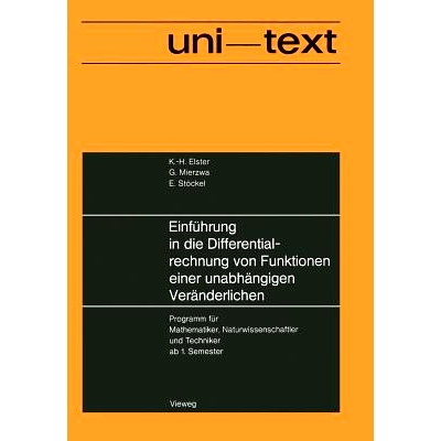 预订 Einführung in die Differentialrechnung von Funktionen einer unabhängigen Veränderlichen: Programm für Mathemati