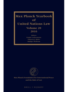 预订 Max Planck Yearbook of United Nations Law, Volume 20 (2016) 马克斯·普朗克联合国法律年鉴（第20卷，2016年）: 9789004
