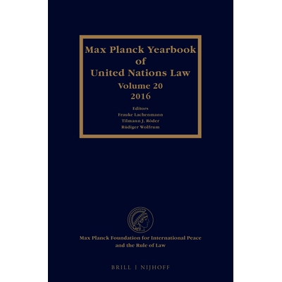 预订 Max Planck Yearbook of United Nations Law, Volume 20 (2016) 马克斯·普朗克联合国法律年鉴（第20卷，2016年）: 9789004