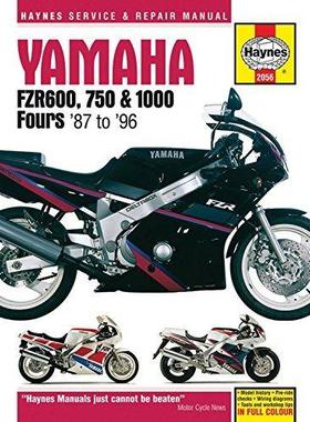 [预订]Yamaha FZR600, 750 & 1000 Fours (87 - 96) Haynes Repair Manual 9780857339898