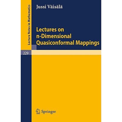 预订 Lectures on n-Dimensional Quasiconformal Mappings 9783540056485