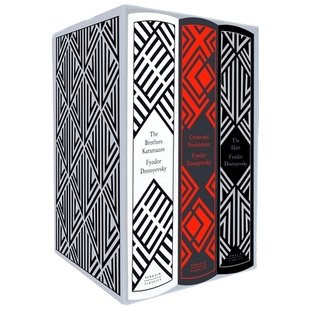 罪与罚白痴卡拉马佐夫兄弟 英文原版 Fyodor 预售 Boxed 企鹅大布纹套装 Dostoyevsky Set 陀思妥耶夫斯基