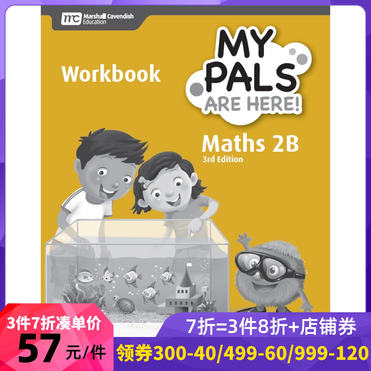 【预售】My Pals are Here! Maths Workbook 2B新加坡数学符合MOE大纲基于CPA教学法进口原版