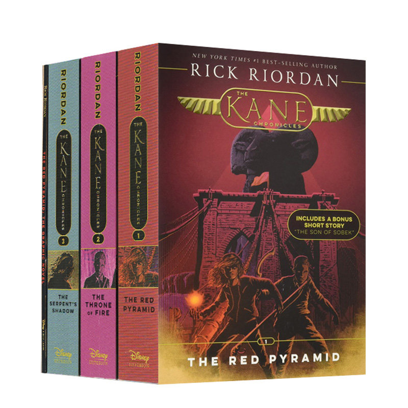 现货 英文原版 埃及守护神三部曲套装 Rick Riordan 波西杰克逊作者 The Kane Chronicles, Paperback Box Set