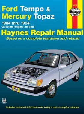 [预订]Ford Tempo & Mercury Topaz all 2WD petrol (1984-1994) Haynes Repair Manual (USA) 9781563921285