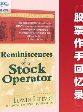 现货 英文原版Reminiscences of a Stock Operator股票操盘者回忆录