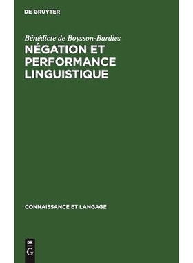 预订 Négation et performance linguistique: 9789027964427