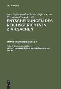 Gruppe Recht Gesamtregister Bürgerliches 9783111292724 预订