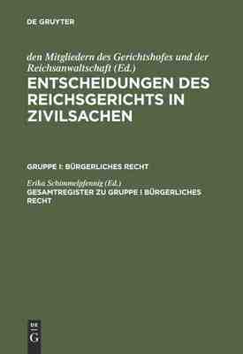【预订】Gesamtregister zu Gruppe I Bürgerliches Recht 9783111292724