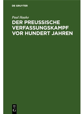 预订 Der preußische Verfassungskampf vor hundert Jahren: 9783486745900