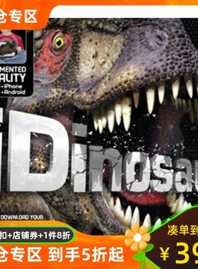 英文原版 科学跑出来系列 恐龙跑出来了 3D实境互动恐龙小百科 AR科普书 iDinosaur: An Augmented Reality Book