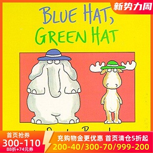 Blue Green 绿帽子 学颜色 Sandra 宝宝启蒙认知 蓝帽子 纸板书 Hat 预售 Boynton 英文原版