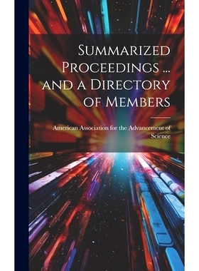 预订 Summarized Proceedings ... and a Directory of Members: 9781019640241