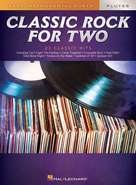 【预订】Classic Rock for Two Flutes: Easy Instrumental Duets