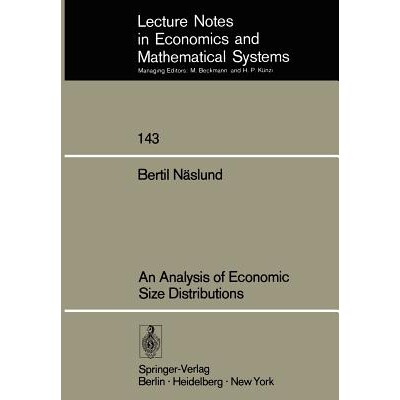 预订 An Analysis of Economic Size Distributions: 9783540081425