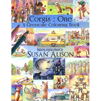 预订 Corgis: One: A dog lover’s greyscale colouring book: 9781721726165