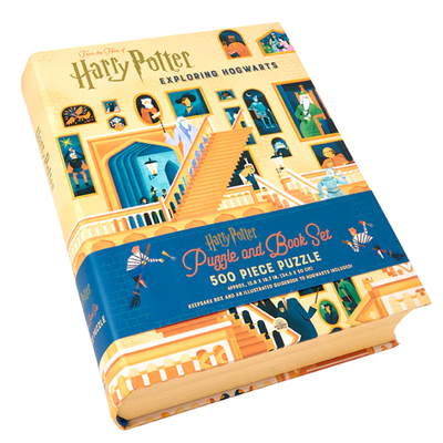 预售 探索霍格沃茨拼图 哈利波特官方周边 500片 进口文创礼物 Exploring Hogwarts Puzzle and Book Set