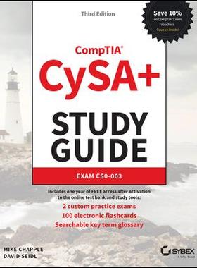 [预订]Comptia Cysa+ Study Guide: Exam Cs0-003 9781394182909