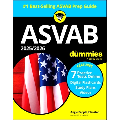 预订 2025/2026 Asvab for Dummies (+ 7 Practice Tests, Flashcards, & Videos Online): Book + 7 Practice Tests, Flashcards,
