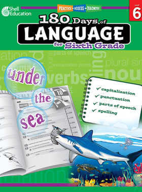 【预订】180 Days of Language for Sixth Grade: Practice, Assess, Diagnose