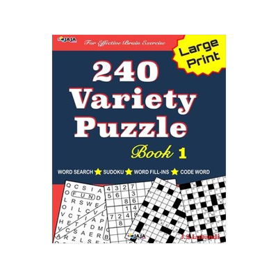 [预订]240 Variety Puzzle Book 1: Word Search, Sudoku, Code Word and Word Fill-in for Effective Brain Exerc 9781091722156