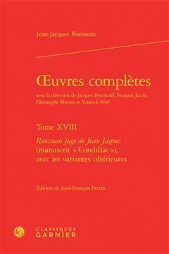 [预订]Oeuvres complètes, Vol. 18. Rousseau juge de Jean Jaques (manuscrit Condillac) avec les variantes u 9782406059264