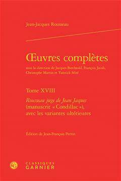 [预订]Oeuvres complètes, Vol. 18. Rousseau juge de Jean Jaques (manuscrit Condillac) avec les variantes u 9782406059264