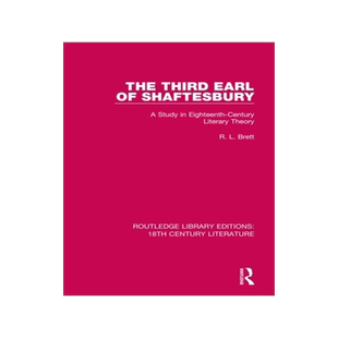 [预订]The Third Earl of Shaftesbury: A Study in Eighteenth-Century Literary Theory