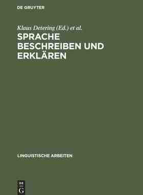 【预订】Sprache beschreiben und erklären 9783484301184