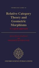 [预订]Relative Category Theory and Geometric Morphisms 9780198534341