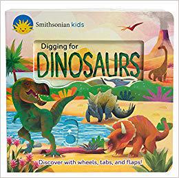 【预售】Smithsonian Kids Digging for Dinosaurs: Discover with Wheels, Tabs and Flaps