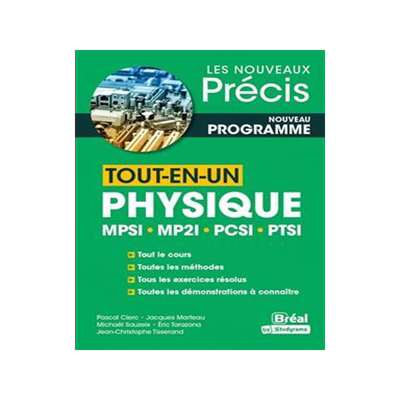 [预订]Physique tout-en-un MPSI, MP2I, PCSI, PTSI : nouveau programme 9782749550787