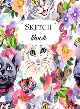 预订 Sketch Book: Cat Sketchbook Scetchpad for Drawing or Doodling Notebook Pad for Creative Artists #9 Floral Flowers B